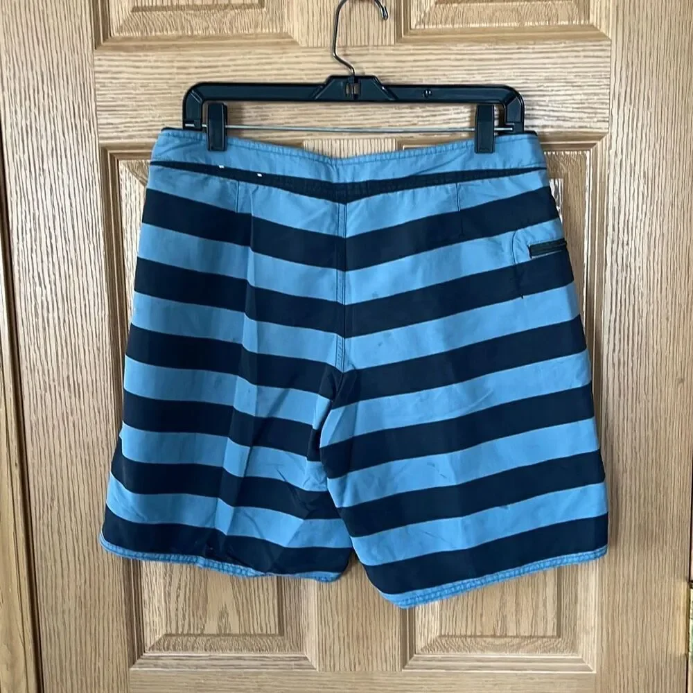 Patagonia Blue Striped Swim Shorts Size 33‎